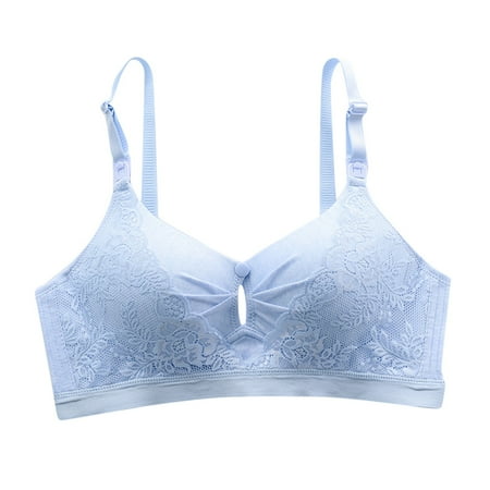 

Pedort Bras For Women No Underwire Women s Originals Contour Wireless Seamless Rib Bralette ComfortFlex Fit Wirefree Bra Blue 34
