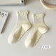 thumbnail image 1 of XmhyTop 6 pares de calcetines de algodón para mujer, calcetines de vestir finos, suaves, cómodos y transpirables, calcetines por encima del tobillo para negocios (beige), 1 of 2