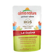 Angle View: (12 Pack) Almo Nature HQS La Cucina Chicken dinner with Apple in jelly Grain Free Wet Cat Food Pouches 1.97oz. Pouches