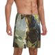 thumbnail image 2 of Balery Ferocious Dinosaur Pantalones cortos de pijama de punto de algodón para hombre con cinturilla y bolsillos-3X-Large, 2 of 6