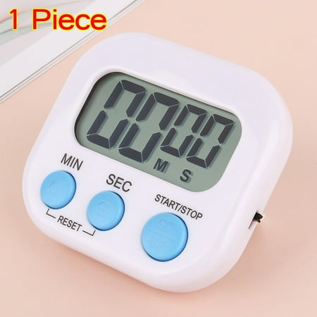 

Digital Kitchen Timer for Cooking Big Digits Magnetic Backing Stand Cooking Timers for Baking Exercise (White 1Piece)