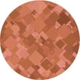 thumbnail image 1 of Ahgly Company Machine Washable Indoor Round Transitional Bright Orange Area Rugs, 3' Round, 1 of 7