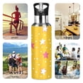 thumbnail image 7 of Yayeee 20oz Insulated Water Bottle Double Wall Stainless Steel with Flip Straw Lid, White Stars, 7 of 7