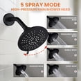 thumbnail image 4 of Wowow Single-Handle 5-Spray Shower Faucet 1.8 GPM with Low Lead in Matte Black, 4 of 8