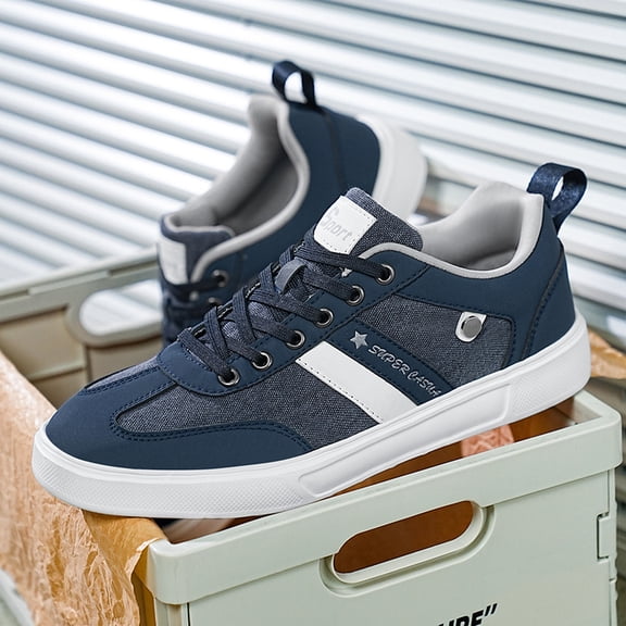 Men's Wide Board - Heavy-Duty Rubber Sole Low-Top Sneakes with Round Toe, - & Casual Athletic Suitable for Outdoor,, Daily Wear - Solid Color ( & Comfortable)