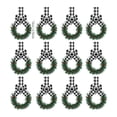 thumbnail image 3 of 12PCS Easter Wreath with Bow, Easter Wreaths for Front Door, Realistic Pine Wreath, Large Green Cypress Wreaths for Home Fireplace Wall Window Porch Outdoor Xmas Holiday Decor (Red, 3.94"), 3 of 9