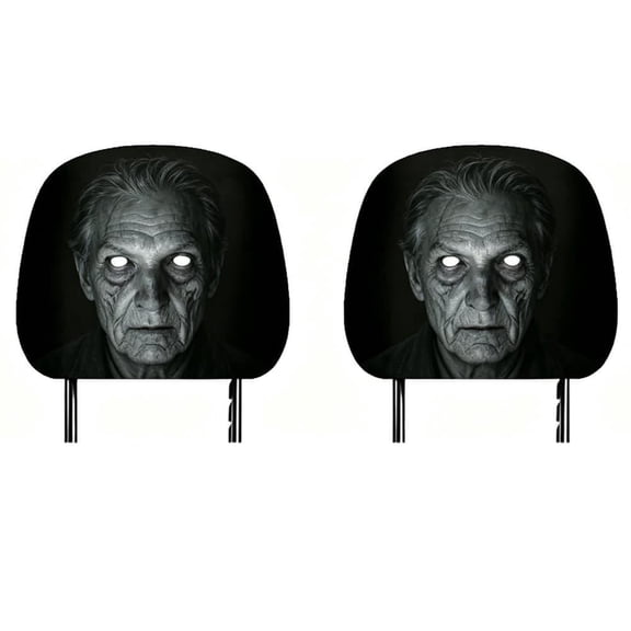 IFRINID Halloween Car Headrest Covers, 2 Pack Stretch Polyester Seat Protectors for Cars, Suvs and Trucks
