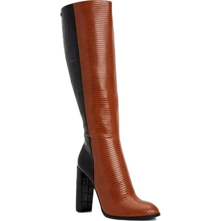 UPC 194060883212 product image for Calvin Klein Womens Kerie Faux Leather Knee-High Boots Black 9 Medium (B M) | upcitemdb.com