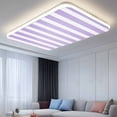 thumbnail image 2 of Purple Striped Fluorescent Light Covers, Modern Farmhouse Purple White Stripes Magnetic Light Covers for Ceiling Lights, Fluorescent Ceiling Shade Filters for Classroom Bedroom Office 4x2Ft x 2PCS, 2 of 8