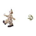 thumbnail image 1 of Figuras de payasos,Estatua de payaso,escultura,adorno de mesa,Colección de estatuillas de payasos adorables,Escultura china,Figuras chinas en miniatura de latón para escritorio, 1 of 8