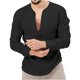 thumbnail image 2 of Blusas y camisas de manga larga con cuello en V Camisa formal con estampado de color para hombre N Blusa y camisa de manga larga con cuello vuelto Blusa para hombre, 2 of 7