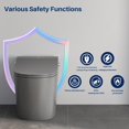 thumbnail image 6 of Smart Toilet,Tankless Toilets Dynamic Clean with Dryer, ADA Comfort Height One Piece Toilet with Warm Water Bidet,Modern Smart Toilet with Bidet Built In with Foot Sensor,Power Outage and Flush Grey, 6 of 9