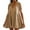 Khaki, variant on LYXSSBYX Casual Dresses for Women Women's Solid Color Summer Short Sleeved Dress