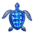 thumbnail image 1 of Arte de pared tortuga marina YONGSHENG escultura colgante metal azul 28x30,3x1,5 cm, 1 of 5