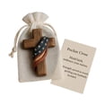 thumbnail image 2 of Cruz de madera con tarjeta de oración, tamaño de la palma de la mano, coleccionable, para escritorio o hogar. Cruz de madera para sostener. con estrella, 2 of 9