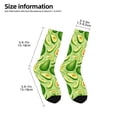 thumbnail image 2 of Uemuo Green Avocado Printed Kids Boys Socks Seamless Crew Socks Crazy Funny Athletic Sport Socks for Children, 2 of 6