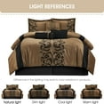 thumbnail image 4 of Lanco Vivica Jacquard 7-Piece Comforter Set, Brown, Full, Fill Polyester, Abstract, 4 of 7