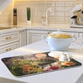 thumbnail image 6 of Flowers with Sun Dish Drying Mat Microfiber Kitchen Pad Large Counter Absorbent Dish Mats Drainer Rack 16"x18", 6 of 7