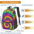 thumbnail image 3 of Purple and Yellow Tie Dye Pattern 17" School Backpacks for Teens,Waterproof Oxford Fabric,S-Shape Padded Straps for School,Travel,Hiking,Camping, 3 of 6