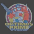 thumbnail image 2 of Boy's Transformers Optimus Prime Retro Circle Graphic Tee Charcoal Medium, 2 of 4