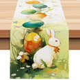 thumbnail image 4 of Wiueurtly Drapeau de Table de Pâques 72 Pouces Long Centre de Table Lin Drapeau de Table de Ferme Lavable Décoration de Commode, 4 of 5