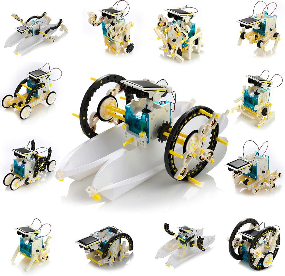 13 in 1 DIY Building Science Experiment Toy Set Solar Robot Educational Kit 