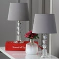 thumbnail image 3 of SAFAVIEH Harlow 16 in. Crystal Table Lamp with Light Grey Polyester Shade, Set of 2, 3 of 11