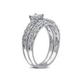 thumbnail image 2 of Princess Cut Diamond Engagement Ring & Wedding Band Set 1/3 Carat (Ctw) in 10K White Gold, 2 of 5