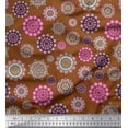 thumbnail image 1 of Soimoi Poly Georgette Fabric Mandala Kaleidoscope Printed Fabric 1 Yard 52 Inch Wide, 1 of 3