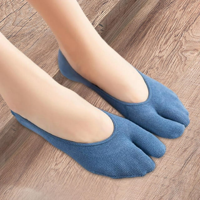 Calcetines sin punta Salvador para mujer Calcetines con punta dividida informales Azul oscuro