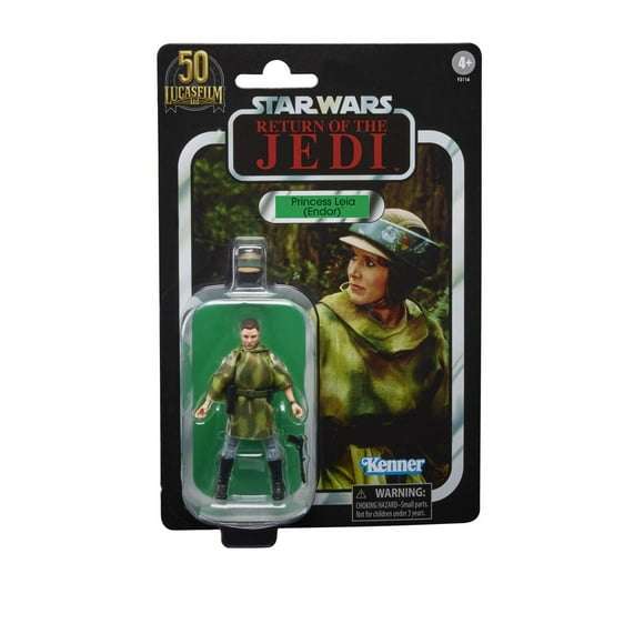 Star Wars The Vintage Collection, figurine Princesse Leia (Endor) de 9,5 cm, 50 premières années de Lucasfilm, trilogie Star Wars originale