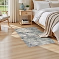 thumbnail image 5 of UERMEI 2'x3' Small Area Rugs for Entryway, Machine Washable Ultra-Thin Soft Rug, Non Slip Indoor Door Mats, Throw Rug for Bedroom Hallway, Laundry Room Carpets, Blue/Brown, 5 of 7