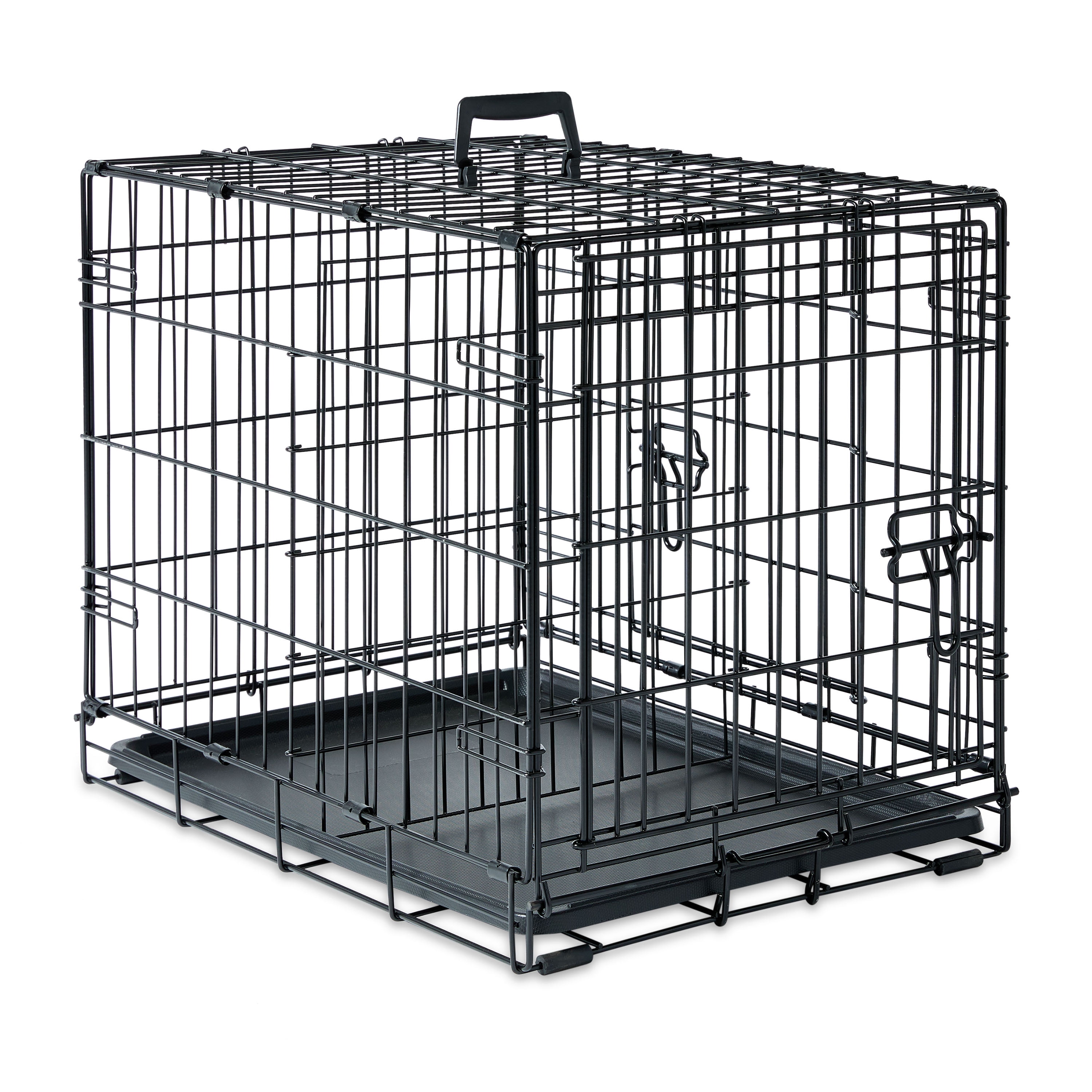 Vibrant Life Foldable 2-Door 24" Wire Crate for Dogs with Divider and Leak-Proof Tray