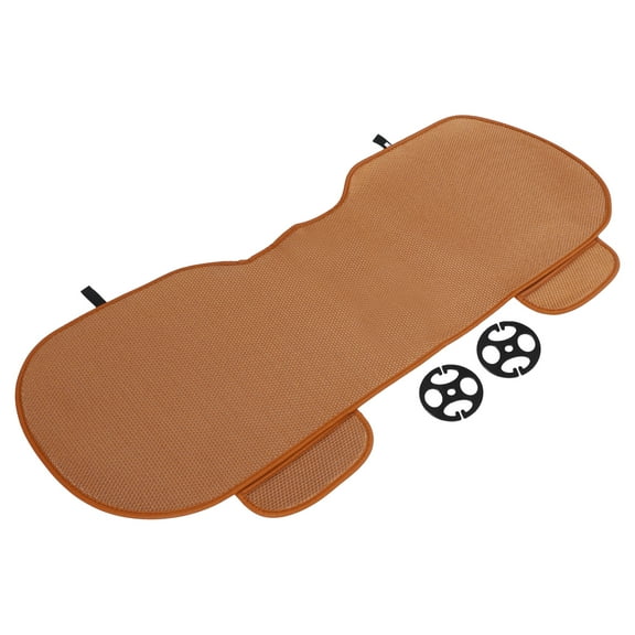 Unique Bargains Car Back Seat Cushion Brown Breathable PU Leather Universal Interior Seat Protector Mat Pad