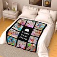 thumbnail image 4 of Customized Blanket with Picture Your Text Here 10 Photos Blankets Personalized Gifts for Adults Family Dad Mom Couples,Custom Photo Blanket Memorial Gifts for Christmas Birthday Blankets, 4 of 5