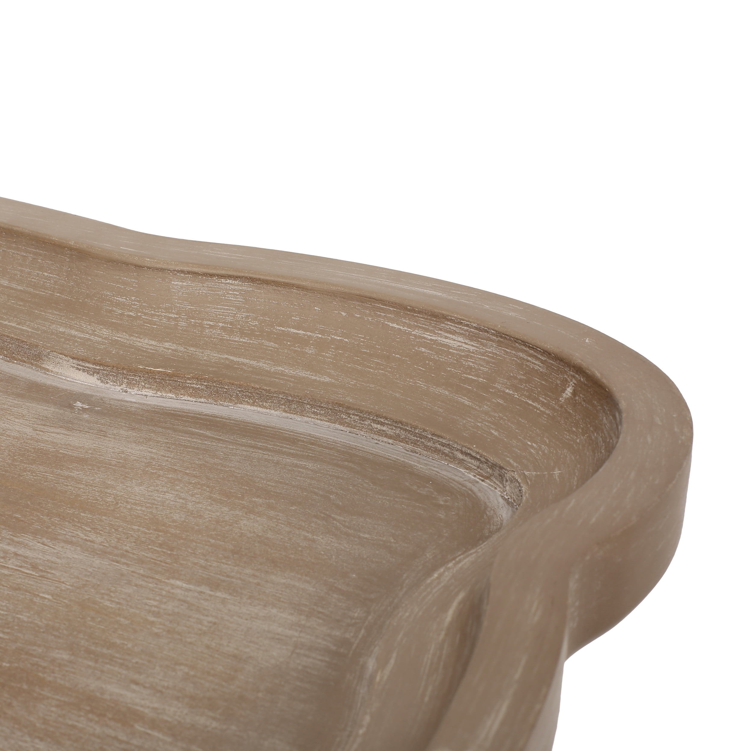 Noble House Ariyaan Fir Wood Accent Table, Distressed White, Natural