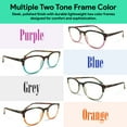 thumbnail image 6 of OPTIPAK Two Tone Readers Blue Light Blocking Glasses for Men & Women – Computer Reading Glasses with Anti Reflective Coating & Spring Hinge Frame – Reduce Eye Strain & Glare (Pack of 1), 6 of 7