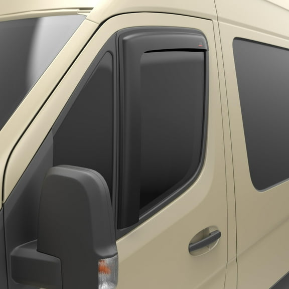 EGR 68701 Tape-on Window Visors Front Set Only, Smooth Smoke Finish, Compatible with 2019-2024 Mercedes Sprinter Van Models