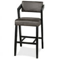 thumbnail image 2 of Home Square 2 Piece Faux Upholstery Wood Bar Stool Set in Blackwash, 2 of 11