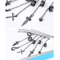 thumbnail image 4 of ORUYROP Fashion Rings, Adult Kurapika Chains Bracelet Hunter Cosplay Cool Five Finger Rings Jewelry-Silver, 4 of 6