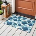 thumbnail image 4 of Area Rug 2 x 3 Ft, Blue Geometric Moroccan Indoor Accent Bathroom Rugs for Kitchen/Laundry Room, Abstract Art Blue Ombre Modern Washable Non-Slip Runner Floor Mat for Entryway, Living Room, 4 of 8
