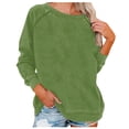 thumbnail image 4 of EIMELI Chemise Femme Liquidation Grande Taille Femme Décontractée Manches Longues Unie Ample Col Rond Chemisier Haut Rouge TG, 4 of 6