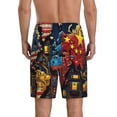 thumbnail image 4 of Lsque World Map Of Digital Circuits Mens Sleep Pajama Shorts,Short Pajama Pants, Cotton Ultra-Soft Knit-XX-Large, 4 of 9