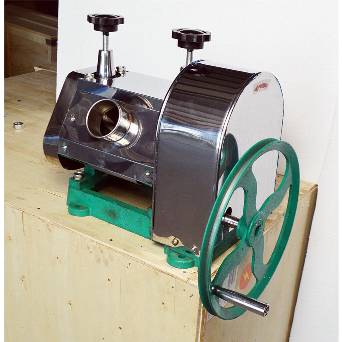 INTBUYING Manual Sugar Cane Press Juicer Machine Press Sugarcane Ginger Juice Extractor Squeezer with 2 Knives