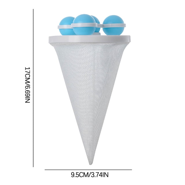 Pet Hair Remover For Laundry Floating Lint Catcher Filter Bag For Washing Machine 9.5 cm x 17 cm Reusable Up To 1000 Loads
