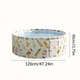thumbnail image 3 of HLONK [Piscine Portable] Piscine Ronde Portable avec Drainage / Facile à Assembler Matériau PVC Pliable Non Gonflable Beige & Orange Design Idéal pour Réunions de Famille, 3 of 5
