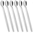 thumbnail image 1 of Latte Spoons Long Handle Teaspoons Set of 6 Stainless Steel Mixing Ice Cream Stirring Spoon, 1 of 4