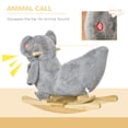 thumbnail image 4 of Caballito Mecedor Koala Qaba para Montar con Sonidos, Gris, 4 of 9