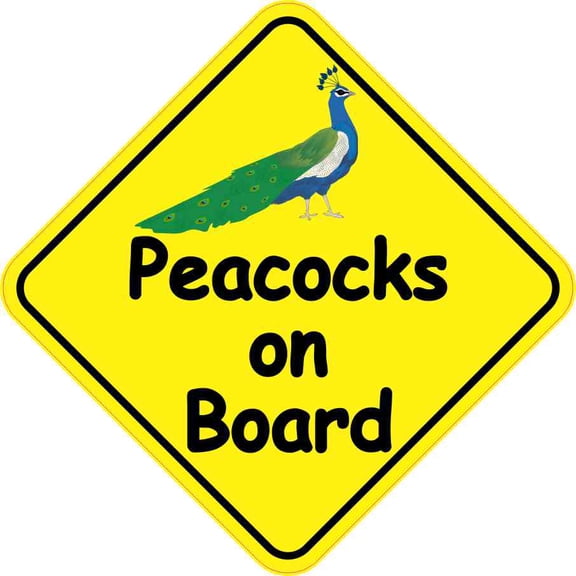 6in x 6in Peacocks on Board Sticker