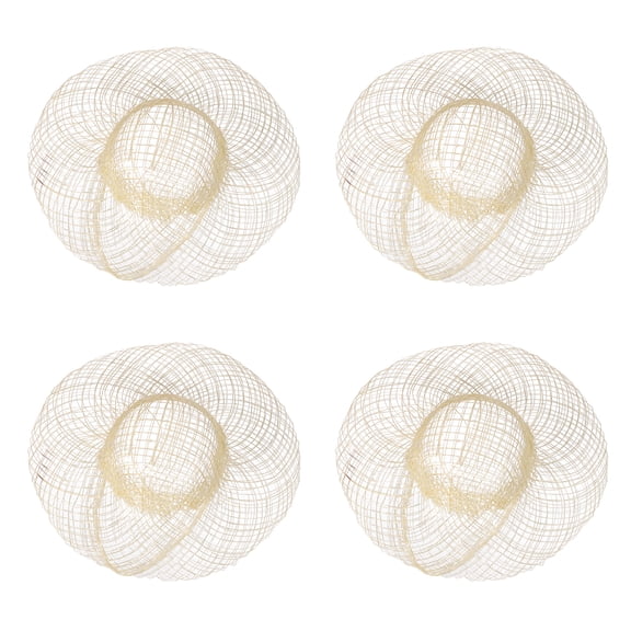 Uxcell 4Pcs Miniature Doll Straw Hats, Size L, 4 inch for Dollhouse DIY Craft